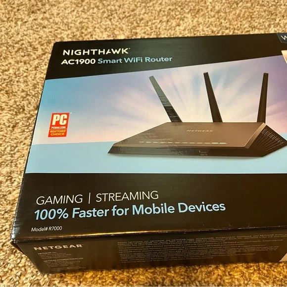 Netgear Nighthawk A1900 R7000 Dual-Band Wi-Fi Router – Open Box, Unused - Picture 2 of 6